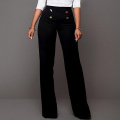 Women's Pants Classic White High Waisted Sexy Women's Pants Women's Business Suit Trousers Stylish Casual Girdling Flared Pants