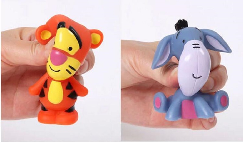 Disney Winnie the Pooh Cartoon Soft Rubber Water Spray Anti-stress Squeeze Dabbling Looking for Nemo Bath Baby Toy Child Gift