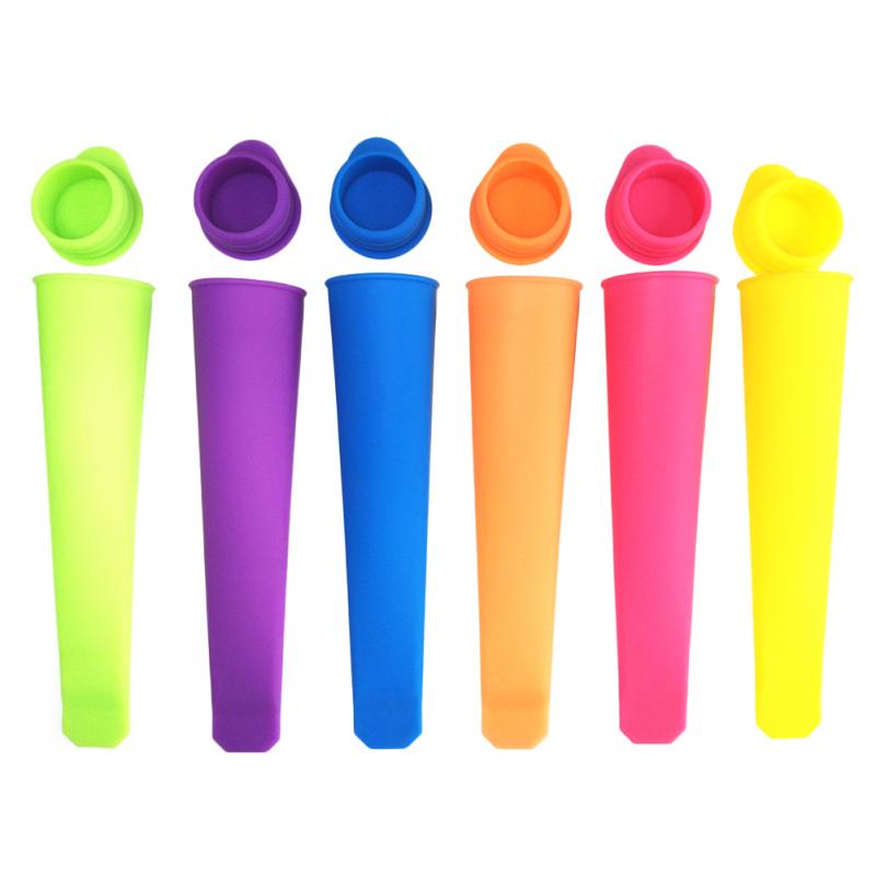 DIY Ice Cream Mold Candy Color Push Up Ice Cube Lolly Mould Silicone Handheld Popsicle Maker Tools Kids Summer Gift