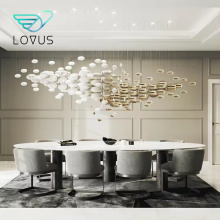 LOVUS Customized Commercial Industrial Project Modern Villa Hotel Pendant Light Luxury High Ceiling Crystal Chandelier
