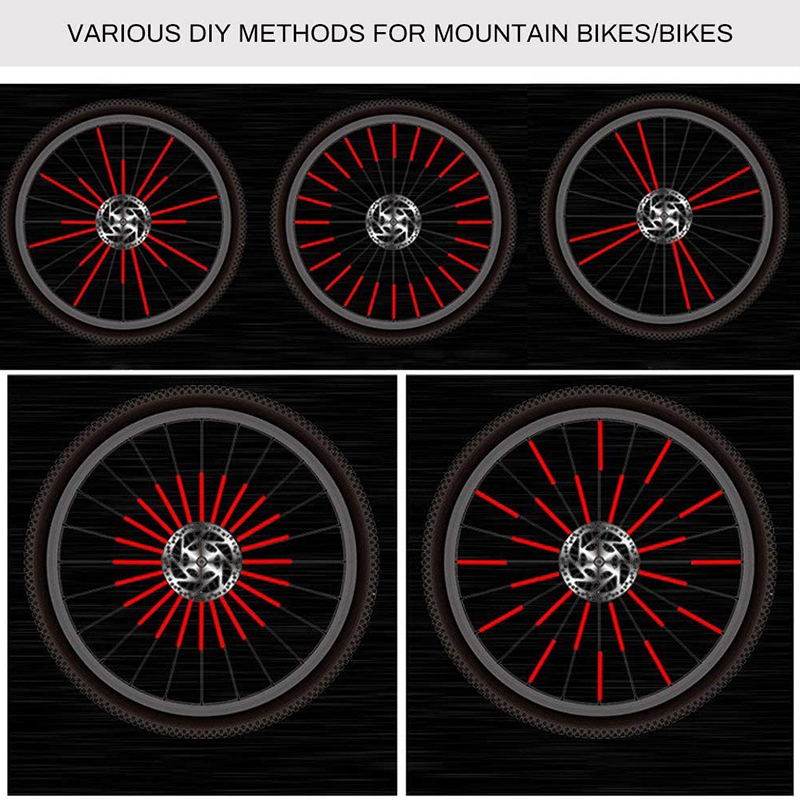 Bicycle Reflective Tube Wheel Spoke Reflector Bicycle Spoke Reflector Riding Wheel Rim Spoke Mount Clip Tube Warning Light Strip