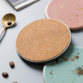 Nordic Style Ceramic Round Coasters Splashing Gold Prints Cup/Bowl Holders Creative Heat Resistant Pads Place Mats Tableware
