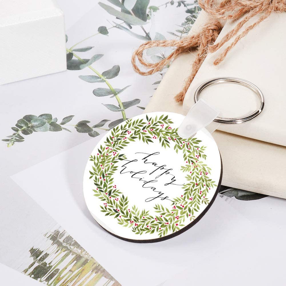20pcs Blanks MDF Board Heat Press Transfer Christmas Ornaments Pendants Sublimation Clothing Price Label DIY Wooden Garment Tags