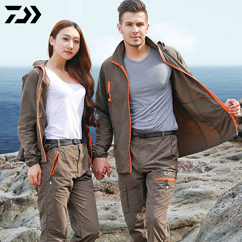 Daiwa Jacket Breathable Fishing Clothing Waterproof Sun UV Protection Outdoor Fishing Wear Pants Fishing Suit Men Fishing Jacket