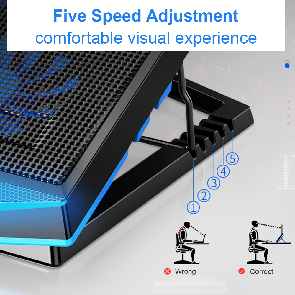 Portable Gaming PC Adjustable Laptop Cooler Dual USB Laptop Cooling Pad Support Notebook Laptop Stand With Fan For Macbook Stand