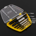 6PCS Broken Tap Extractor Guide Set Easy Out Broken Wire Screw Remover Tools Screw Extractor Wrench Set Drill Bit