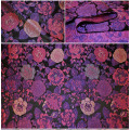145cm width Imported purple flower Metallic Jacquard Brocade Fabric 3D jacquard yarn dyed fabric for Womens Coat Dress Skirt