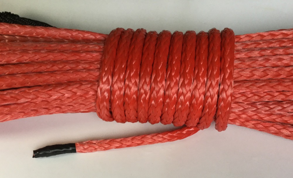 10mm x 30m 3/8" x 100' synthetic uhmwpe winch rope / line for car accessories