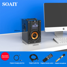 SOAIY Portable Bluetooth Speaker Larger power Column outdoor Loudspeakers Subwoofer computer speaker of Music center with remote