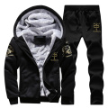 2020 Winter Thick Men Sports Suit Tracksuit Hooded Sportswear Zipper Cardigan Hooded+Elastic Pants Casual Men Fleece Warm Sets