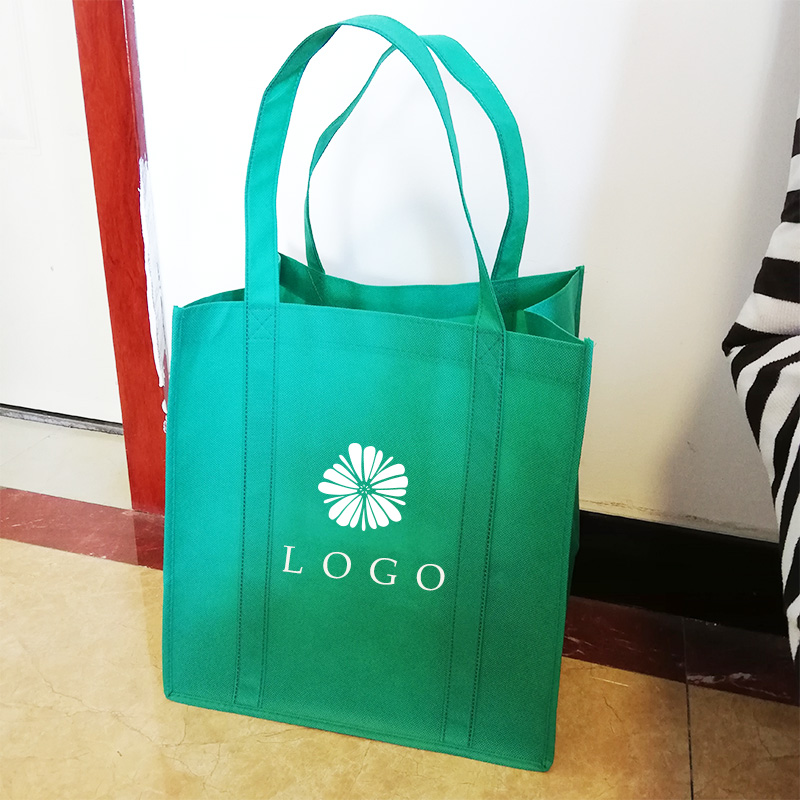 Wholesale Custom My Logo Large Shopping Totes Recyclable Market Bag Reusable Non Woven Grocery Handbag Tote Pack Lot of 500Pcs