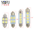Automobile led double pointed reading lamp 4 head 5050 4smd 31mm high brightness indoor roof license plate refitting lamp