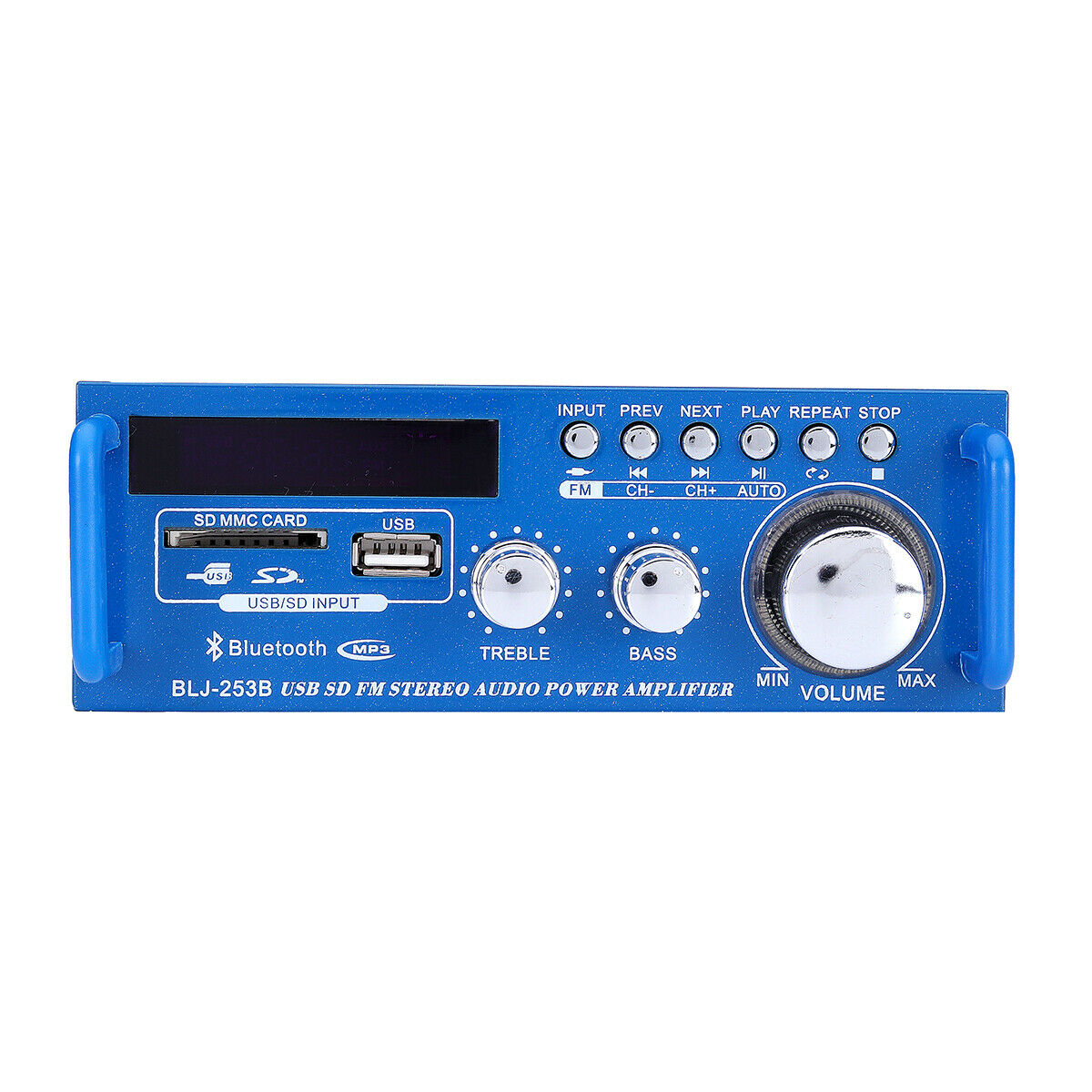 600W Mini 2CH HiFi Digital Audio Stereo Amplifier Bass FM Radio Car Bluetooth Home 12V 220V