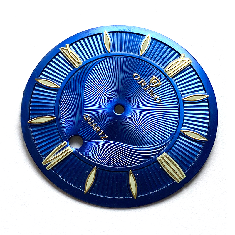 Custom guilloche watch dial