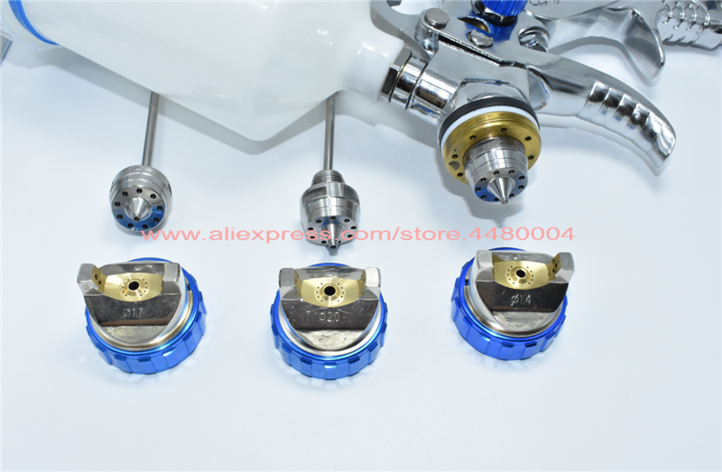 601 Spray Gun HVLP SPRAY GUN gravity feed stainless steel nozzle 1.4mm 1.7mm 2.0mm auto Car face Painting