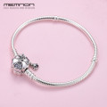 Memnon 925 Sterling Silver Original 12 Styles Chain Bracelets Bangles for Women Fit DIY Charm Bead Authentic Fine Jewelry Gift