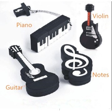 Notes usb flash drive 64g piano usb flash drive 32g lettering usb flash drive 16g violin logo 8g cartoon U disk free shipping