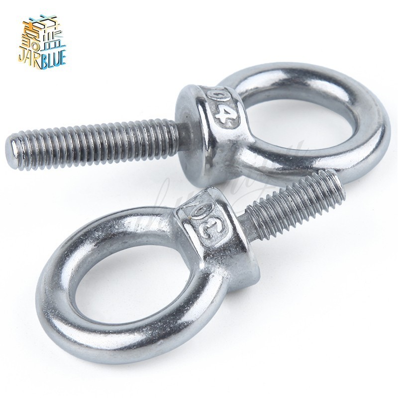 DIN580 M3 M4 M5 M6 M8 M10 M12 Eye Bolt 304 Stainless Steel Marine Lifting Eye Screws Ring Loop Hole for Cable Rope Eyebolt