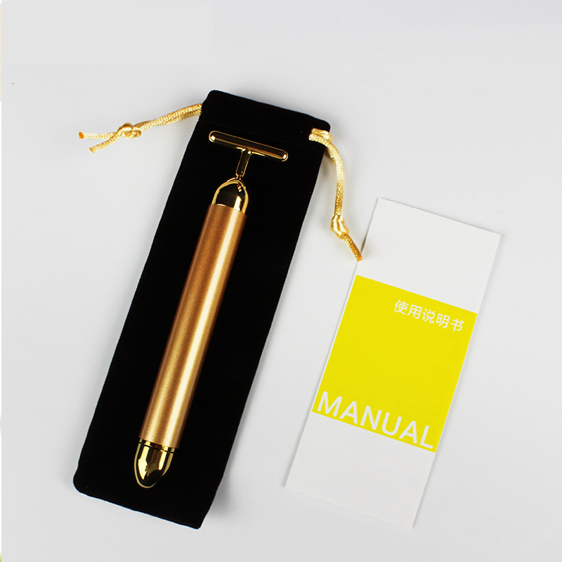 Slimming Face 24K Gold Vibration Energy Beauty Bar Electric Strick Facial Beauty Massage Stick Lift Skin Tightening Wrinkle Tool-5