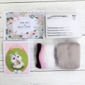 Doll Wool Felt Craft DIY Non Finished Poked Set Handcraft Kit for Needle Material Bag Pack
