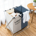 Foldable Laundry Basket Portable Dirty Clothes Organizer Storage Basket With Stand High Capacity Compartment Sort Storage Basket