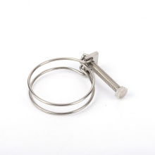 304 stainless steel pipe clamp double wire
