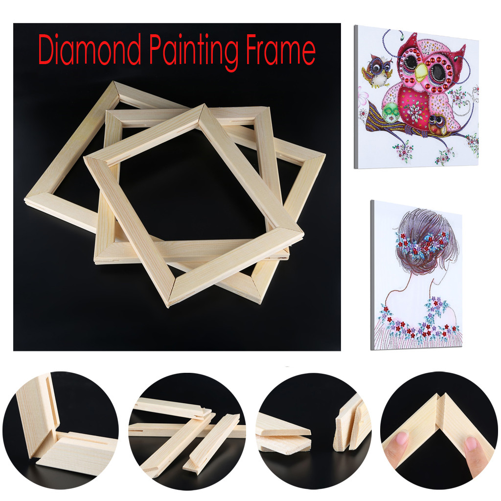5D Diamond Painting Wooden Frame Photo Picture DIY Cross Stitch Embroidery Frame 25X30/30X30/30X40cm Modern style Rectangle