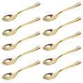 80pcs Mini Spoons Plastic Cake Spoons Disposable Dessert Spoons Ice-cream Spoons for Home Shop Party Golden