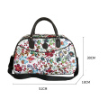 Leather Women Travel Bags Handbags New Fashion Portable Hand Fitness Floral Duffel Bag Waterproof Weekend Bag For Lady XA790WB