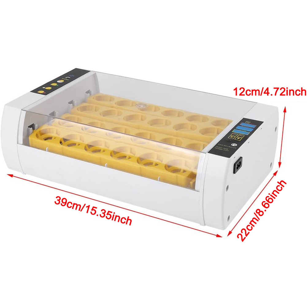 24 Eggs Incubator Temperature Control Farm Hatchery Incubator Brooder Machine Automatic Eggs Incubator Bird Quail Brooder