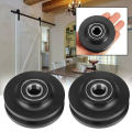 New Arrival Black 1Pc POM Sliding Barn Wooden Door Wheel Closet Hardware Track Roller Window Home Improvement Wheel