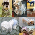 1pc Waterproof Dog Hooded Raincoat Transparent Pet Dog Puppy Rain Coat Cloak Costumes Clothes Outdoor Jacket Pet Supplies