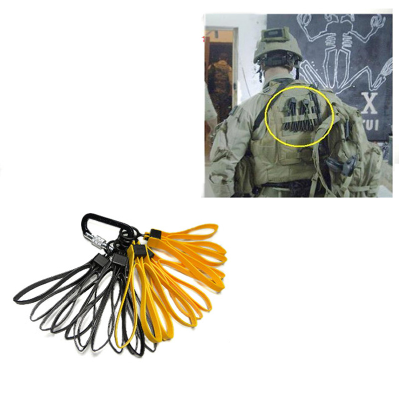 TMC0397 Tactical Plastic Cable Tie Strap Handcuffs CS Decorative Belt Yellow Black (1set/3pcs)