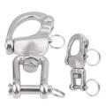 70mm/128mm 316 Stainless Steel Boat Marine Jaw Swivel Snap Shackle for Sailboat Spinnaker Halyard Accessories