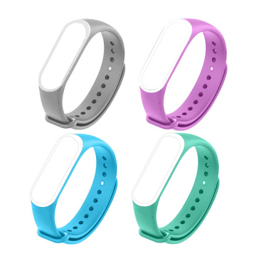 Bracelet Accessories for MI Band 4 for Xiaomi MI Band 3 TPU Wristbands Replacement Strap for Millet Bracelet 3/4 Twill Two-color