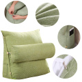 Stereo Wedge Shape Backrest Pillow Waist Cushion Washable Cotton Linen Sofa Cushions Bed Rest Maternity Lounger Pillow Reading
