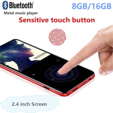 Touch Key Bluetooth4.2 MP4 Music Player Built-in Speaker 8GB/16GB with 2.4 inch Large Screen, Suitable for Watching Video Player