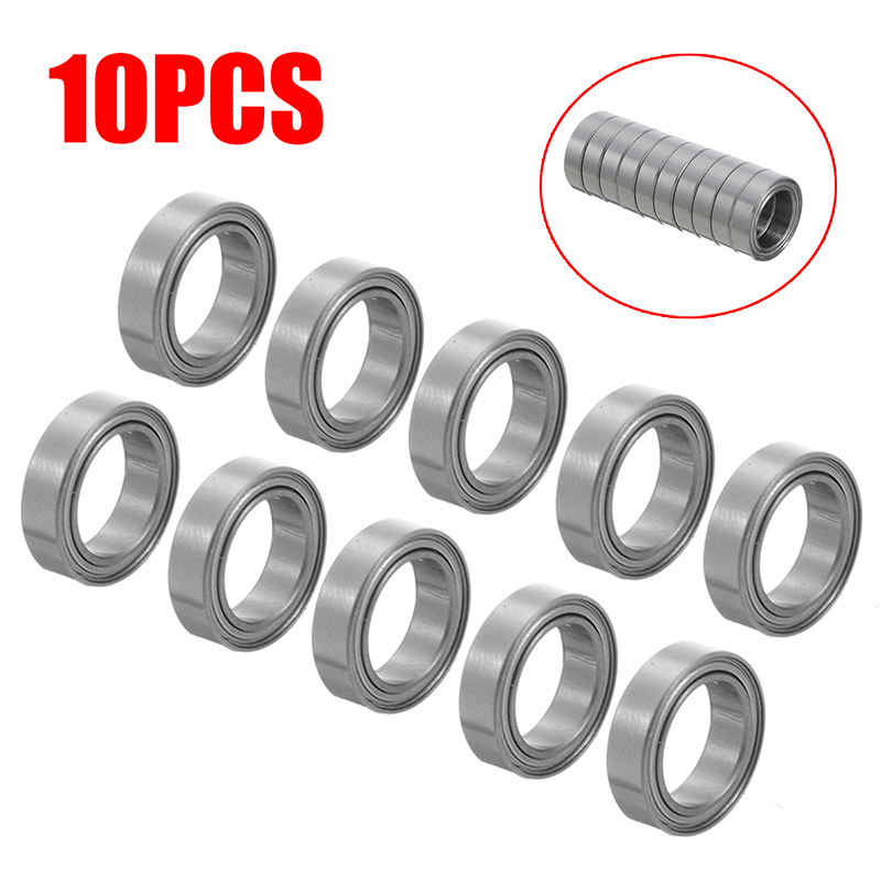 10pcs Bearings 6700ZZ Steel Metal Shielded Ball Bearings 10x15x4 mm Thin Wall Roller Mayitr Mechanical Hardware