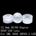 100pcs 13.5mm SMD 5050 CREE LED Lens 30 60 Degree Optical PMMA Lenses Holder XML T6 XML2 XML-L2 XHP50 Plano Reflector Collimato