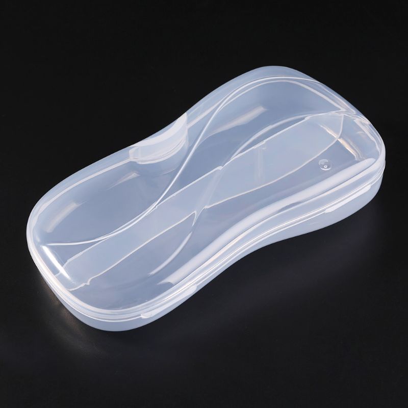1PC Portable Transparent Plastic Tableware Case Spoon Fork Storage Box Cutlery Organizer Travel Kitchen Utensils
