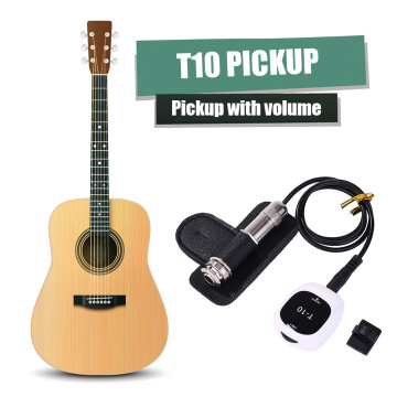 T10-Y Folk Classic Guitar Piezo Patch Pickup Kit Musical Instrument Accessories for Kalimba Violin with Volume Control Stickers