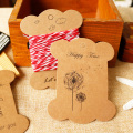 50pcs Dandelion Gift Tag Tree Pattern Thicken Cardboard String Twine Bobbine Spool DIY Sewing Garment Tag
