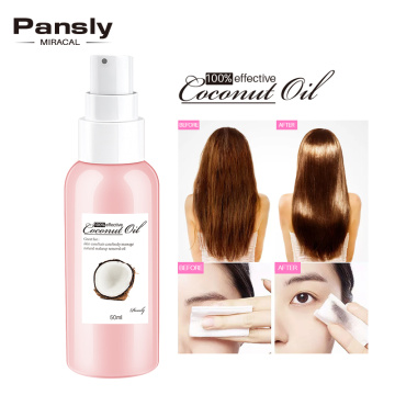 Pansly Organic Virgin Coconut Oil for Hair Smooth Repairing Damaged Hair Care Treatment Prevent Hair Loss Products for Woman