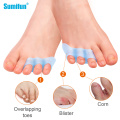 2pcs Three-hole Little Toe Separator Overlapping Toes Bunion Blister Pain Relief Toe Straightener Protector Foot Care Tool C1794