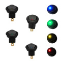 5Pcs/Set ON/OFF 12V Round Rocker Dot Switch Waterproof LED Light Luminescence Toggle Switches