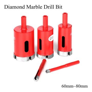 60mm 65mm 70mm 75mm 80mm Marble Opener Diamond Core Hole Saw Drill Bit Set Cutter Granite Brick Tile Ceramic Concrete Drilling