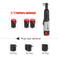 Cordless Electric Ratchet Wrench 3/8 18V Ratchet Wrench Set Screwdriver Removal Screw Nut Car Repair Power Tool with 1/2 Battery