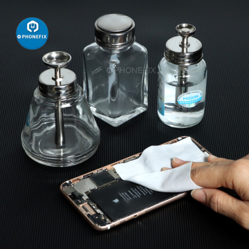 100ML 150ML Glass Alcohol Bottle Washing Plate Press Automatic Water Bottle Caps for Mobile Phone Repair Clean Tool