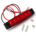 10pcs/set Hot 12V 24V 6 LED Car Bus Truck Trailer Lorry Side Marker Indicator Light Brake Signal Lamp 5 Color Blinker Light