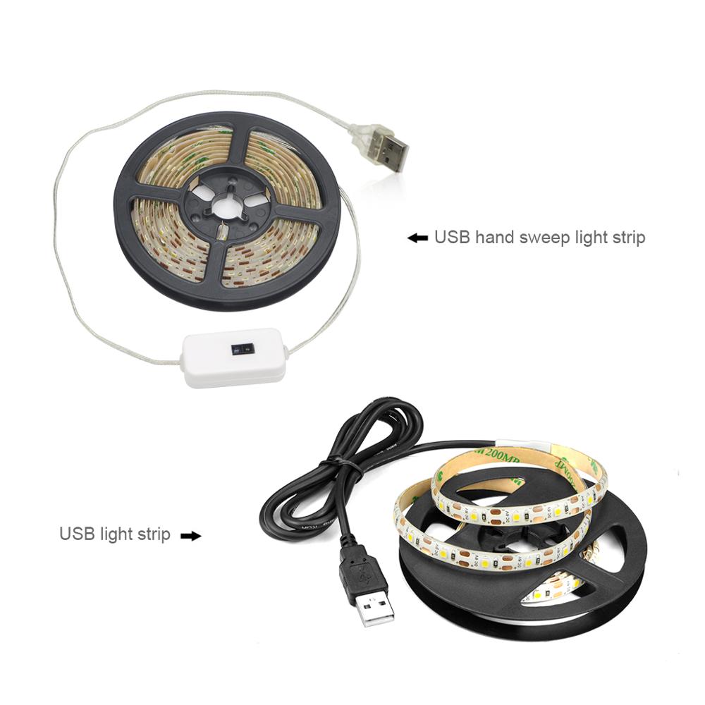 USB Powered Makeup Mirror Lights white warm led tape smd2835 8mm led Vanity Lamp bedroom decor
